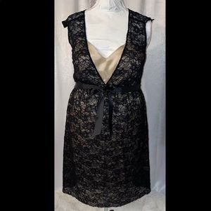 Vintage Monif C. Black Lace Dress